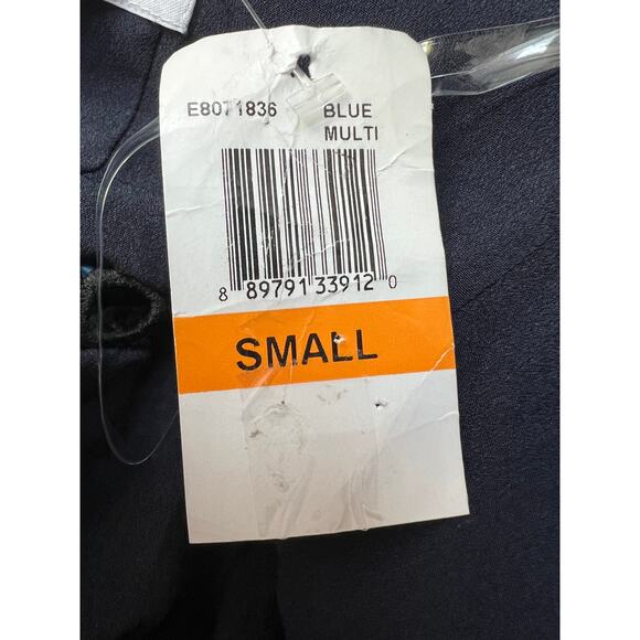 ELLIATT WOMENS SMALL TIMES FLORAL CROCHET STRAPLESS MIDI PARTY DRESS BLUE NEW - Picture 11 of 16